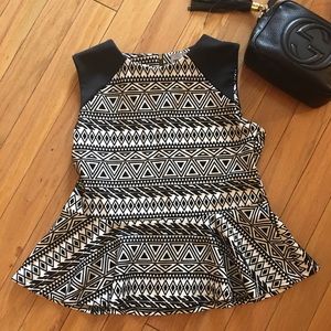 ASOS Aztec Peplum top. Gently used. Size 12